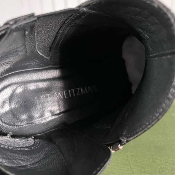 Stuart Weitzman Biker-Style/Western Ankle Boots in Black Leather - Picture 6 of 9